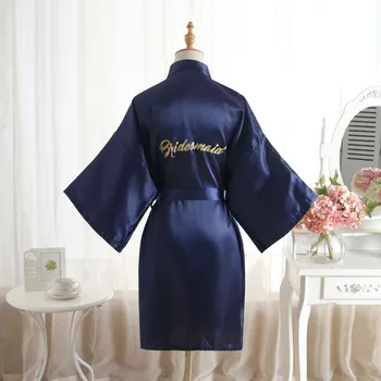 Solid robe back Gold Bridesmaid Letter Ladie's Short Robe Gown Women's Wedding Bride Bridesmaid Robes Dressing Bathrobe
Solid robe back Gold Bridesmaid Letter Ladie's Short Robe Gown Women's Wedding Bride Bridesmaid Robes Dressing Bathrobe