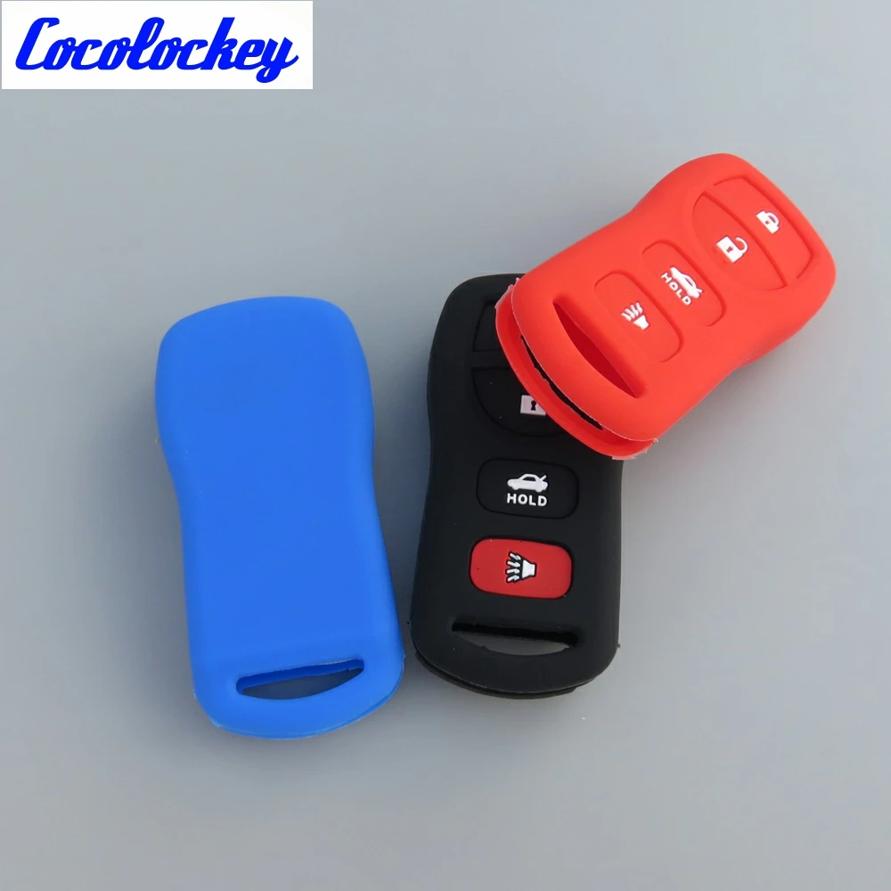 Cocolockey Silicone Car Key Skin Jacket Cover Holder fit for Nissan Remote Key Case Shell 4 Button
Cocolockey Silicone Car Key Skin Jacket Cover Holder fit for Nissan Remote Key Case Shell 4 Button