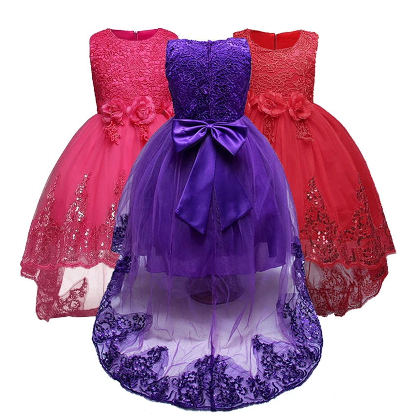 Flower Summer Children Girls Dress with Long Trailing Princess Kids Lace Ball Gown Party Graduation Formal Sequins Pageant Dress
Flower Summer Children Girls Dress with Long Trailing Princess Kids Lace Ball Gown Party Graduation Formal Sequins Pageant Dress