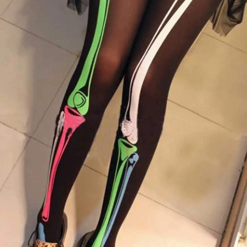 Women Gothic Skull Pantyhose Halloween Party Skeleton Cosplay Tights Girls High Elastic Slim Fit Printed Stocking Collant
Women Gothic Skull Pantyhose Halloween Party Skeleton Cosplay Tights Girls High Elastic Slim Fit Printed Stocking Collant