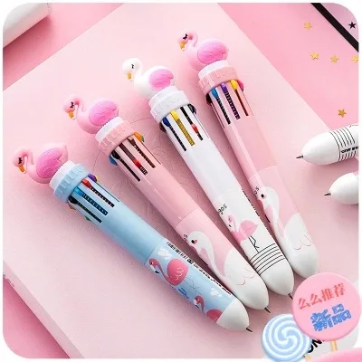 36pcs/set Hot Sale Cartoon Silicone Multi-color Flamingo Ballpoint Pen Ten-color Press Pen Unicon Ten Colour Ball Pen
36pcs/set Hot Sale Cartoon Silicone Multi-color Flamingo Ballpoint Pen Ten-color Press Pen Unicon Ten Colour Ball Pen