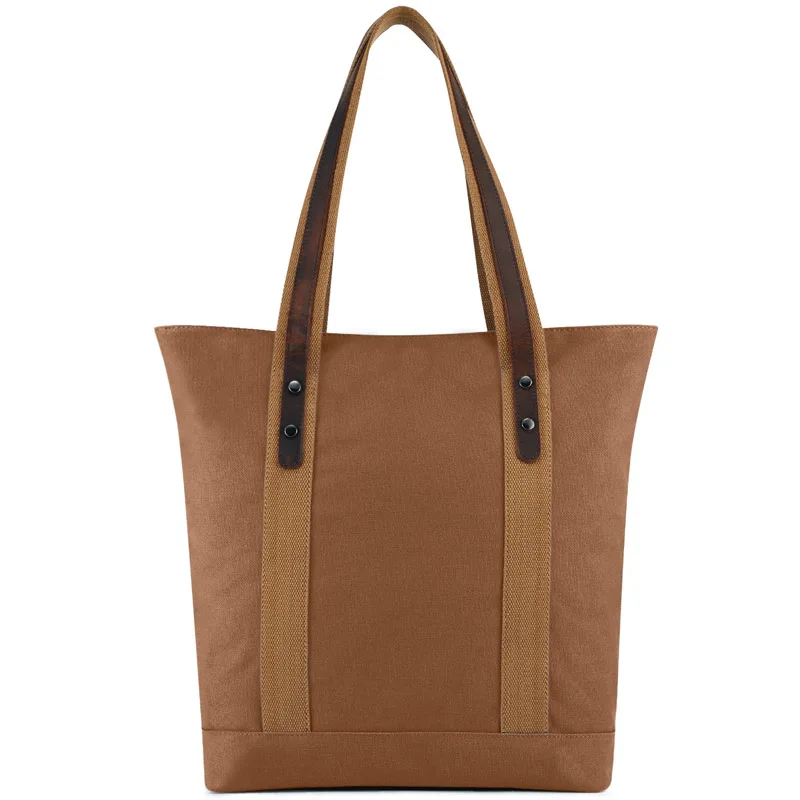 New solid color simple super high density canvas bag Ladies retro vertical crazy horse leather shopping bag
New solid color simple super high density canvas bag Ladies retro vertical crazy horse leather shopping bag