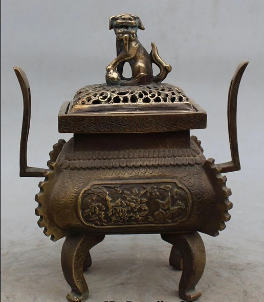 shitou 002187 9" Folk Chinese Copper Foo Fu Dog Lion Statue incense burner Censer Bowl Pot discount 30% (C0324)
shitou 002187 9" Folk Chinese Copper Foo Fu Dog Lion Statue incense burner Censer Bowl Pot discount 30% (C0324)