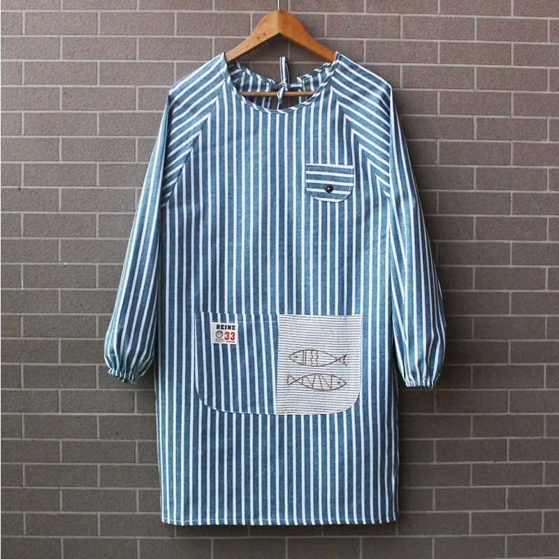 practical adult unisex coffee baking sleeved apron kitchen accessaries stripe home bib spun poly waterproof baking tool C636
practical adult unisex coffee baking sleeved apron kitchen accessaries stripe home bib spun poly waterproof baking tool C636