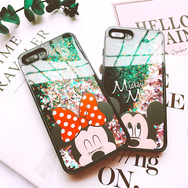 Lovely Mickey Minnie Mouse Heart Stars Dynamic Liquid Quicksand Soft TPU Phone Back Cover Case For iPhone 5 5S 5SE 6 6S 7 7Plus
Lovely Mickey Minnie Mouse Heart Stars Dynamic Liquid Quicksand Soft TPU Phone Back Cover Case For iPhone 5 5S 5SE 6 6S 7 7Plus