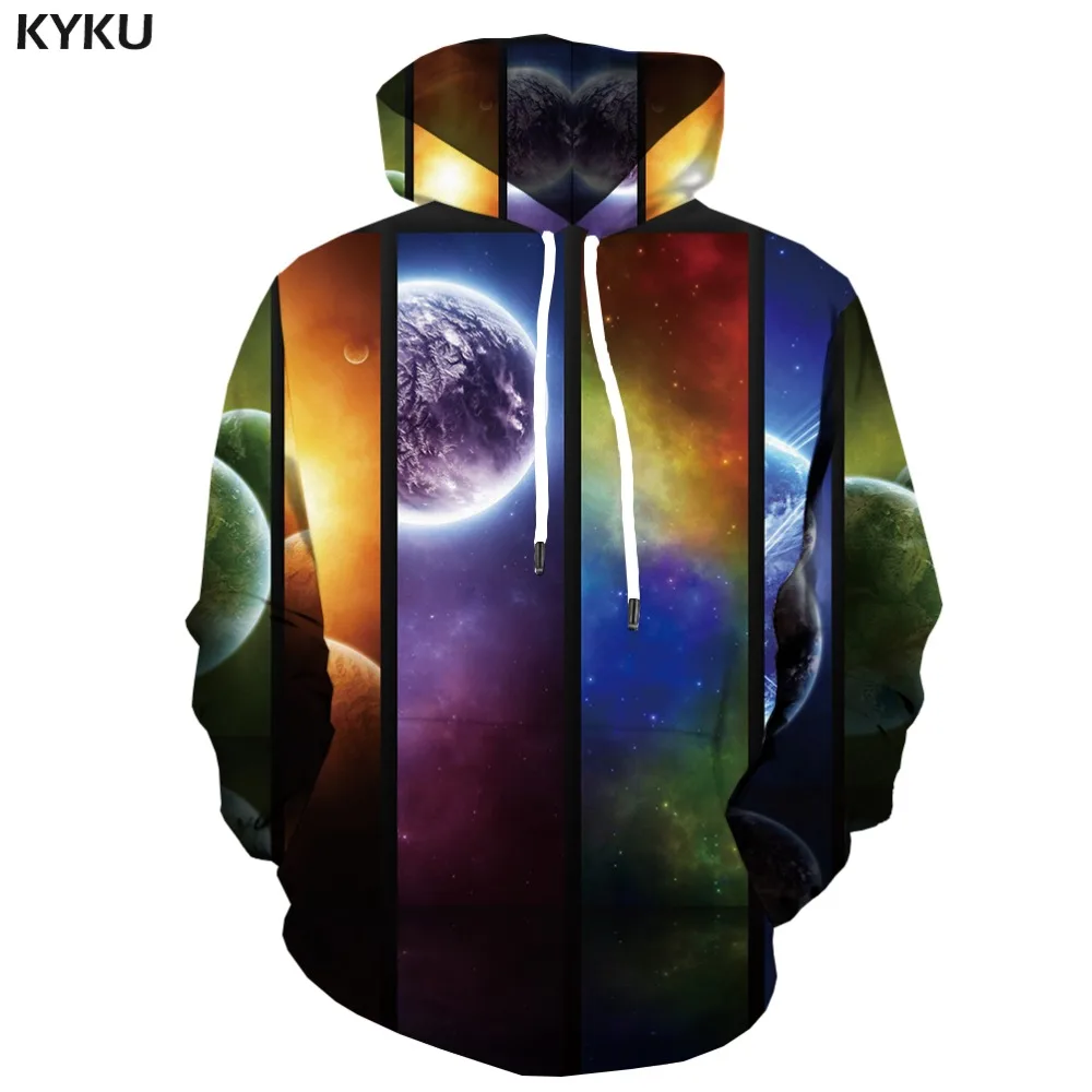 

KYKU 3d Hoodies Space Galaxy Sweatshirts men Nebula Hoodie Print Colorful Hoodes 3d Splice Hooded Casual Moon Hoody Anime Unisex