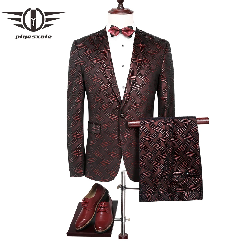 Plyesxale Suit Men 2018 Slim Fit Wine Red Mens Sequin Suits Wedding Suit For Men Elegant Burgundy Tuxedo Jacket Prom Wear Q259
Plyesxale Suit Men 2018 Slim Fit Wine Red Mens Sequin Suits Wedding Suit For Men Elegant Burgundy Tuxedo Jacket Prom Wear Q259