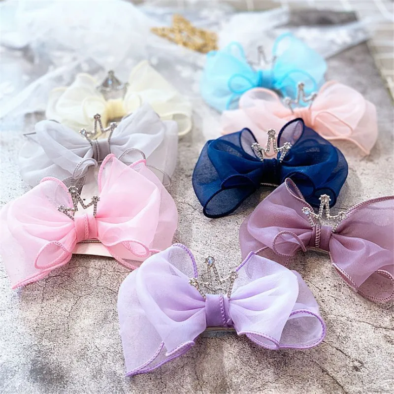 10pcs/lot 8 Colors Three-Dimensional Flower Crown Hair Ornaments Hairpin Snow Yarn Bow Crown Hairpin Fashion Kids Top Hair Clips
10pcs/lot 8 Colors Three-Dimensional Flower Crown Hair Ornaments Hairpin Snow Yarn Bow Crown Hairpin Fashion Kids Top Hair Clips