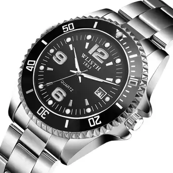 Date Men's Watch Business Men Watches Stainless Steel Man Wristwatch Luxury Brand WLISTH Man Quartz Clock Scratchproof Calendar
Date Men's Watch Business Men Watches Stainless Steel Man Wristwatch Luxury Brand WLISTH Man Quartz Clock Scratchproof Calendar