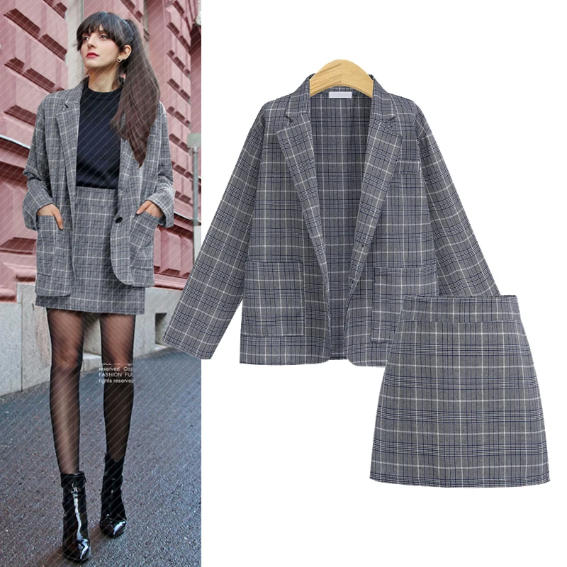 Small suit + skirt two-piece sets Women New Spring 2 Pieces Set Top And skirts Casual business attire Plus Size Clothes XL-5XL
Small suit + skirt two-piece sets Women New Spring 2 Pieces Set Top And skirts Casual business attire Plus Size Clothes XL-5XL