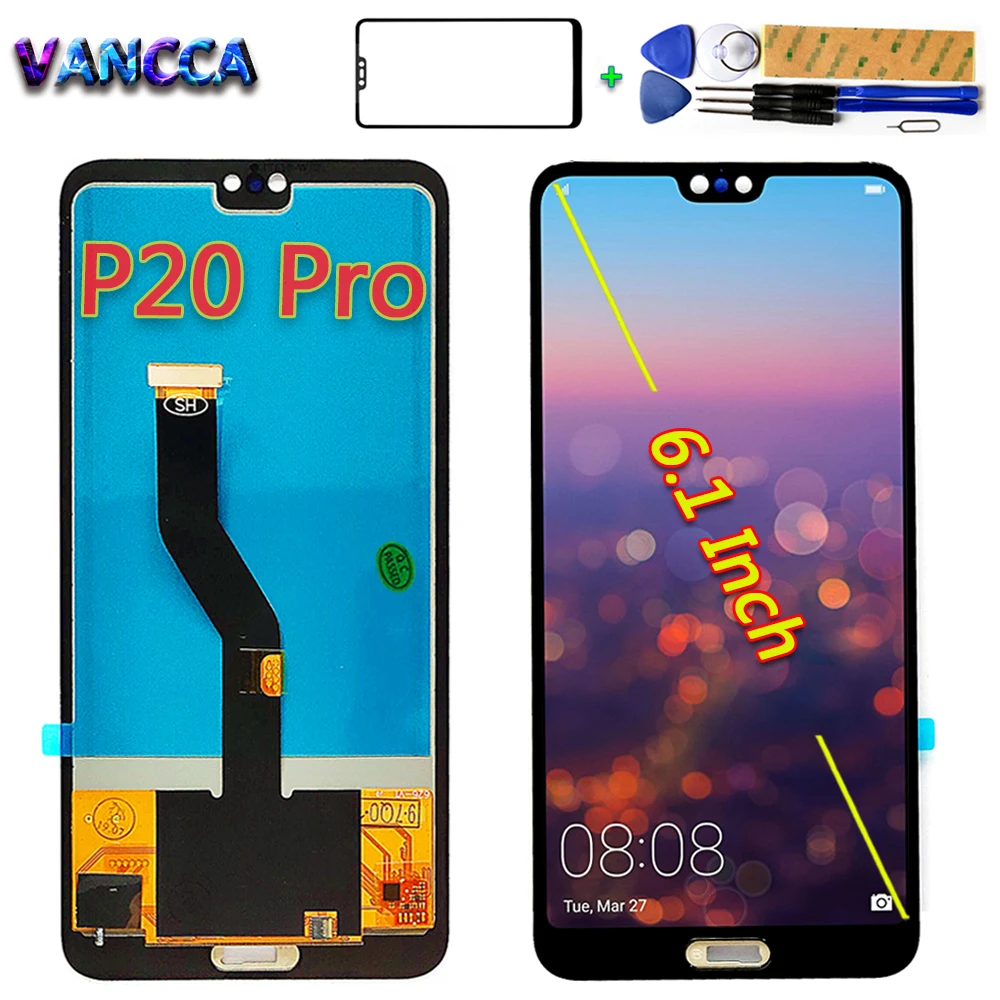 Vancca 6.1 inch LCD Display For Huawei P20 Pro Touch Screen Digitizer Assembly p20 pro CLT-AL01 -L09 Free Tools And Glass film
Vancca 6.1 inch LCD Display For Huawei P20 Pro Touch Screen Digitizer Assembly p20 pro CLT-AL01 -L09 Free Tools And Glass film