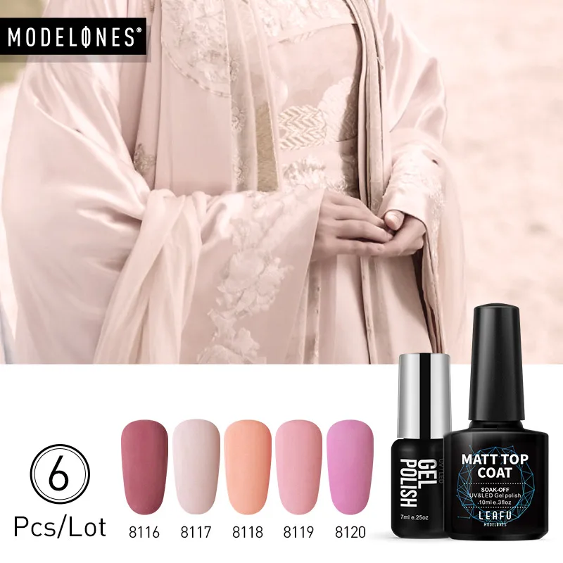 Modelones 6Pcs/Lot Matte UV Gel Nail Polish Nail Art Set Soak Off Semi Permanent Matte Top Coat Nail Kits Hybrid Nail Varnish
Modelones 6Pcs/Lot Matte UV Gel Nail Polish Nail Art Set Soak Off Semi Permanent Matte Top Coat Nail Kits Hybrid Nail Varnish