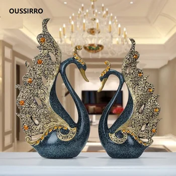 European Luxury Creative Resin Swan Ornament Home Decoration Crafts TV Cabinet Office Statues Accessories Wedding Gift Figurines
European Luxury Creative Resin Swan Ornament Home Decoration Crafts TV Cabinet Office Statues Accessories Wedding Gift Figurines
