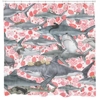 Cats Riding Sharks Fabric Shower Curtain Pirate Bathroom Decor Waterproof Mildew Resistant
Cats Riding Sharks Fabric Shower Curtain Pirate Bathroom Decor Waterproof Mildew Resistant