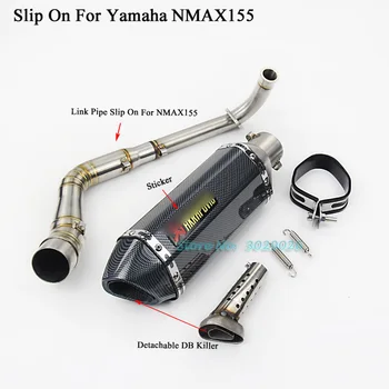 NMAX155 Slip On Full System For Yamaha NMAX 155 Motorcycle Modified Exhaust Muffler Set with Front Connector Link Pipe Sticker
NMAX155 Slip On Full System For Yamaha NMAX 155 Motorcycle Modified Exhaust Muffler Set with Front Connector Link Pipe Sticker