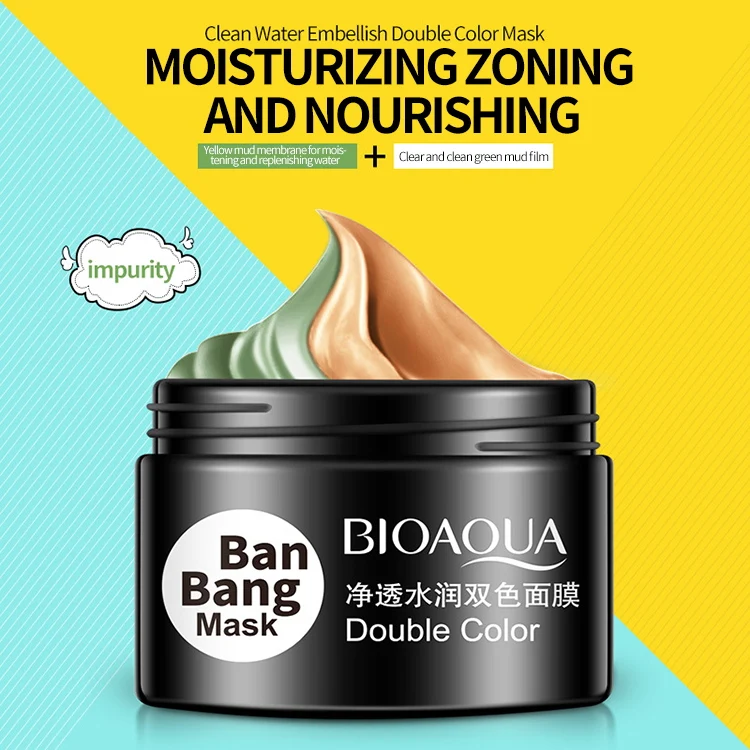 BIOAQUA Ban Bang Double Color Face Mask Moisturizing Cream For Face Deep Cleaning Skin Pore Acne Blackhead Treatment Facial Care
BIOAQUA Ban Bang Double Color Face Mask Moisturizing Cream For Face Deep Cleaning Skin Pore Acne Blackhead Treatment Facial Care