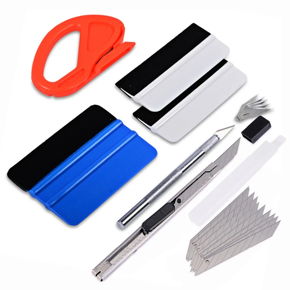 FOSHIO Car Stickers Decals Wrapping Squeegee Vinyl Wrap Tool Kit Window Tint Carbon Fiber Film Art Knife Car Styling Accessories
FOSHIO Car Stickers Decals Wrapping Squeegee Vinyl Wrap Tool Kit Window Tint Carbon Fiber Film Art Knife Car Styling Accessories