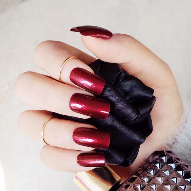 Pearl Light burgundy solid color 24pcs/set finished false nail,square head In the long section acrylic full Nail tips,Art tools
Pearl Light burgundy solid color 24pcs/set finished false nail,square head In the long section acrylic full Nail tips,Art tools