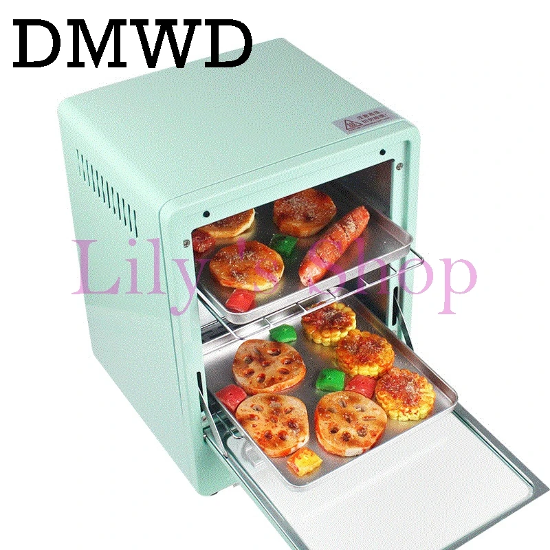 Image MINI toaster electric oven multifunction timer making biscuits bread cake pizza Cookies baking machine 12L liter 900W EU US plug