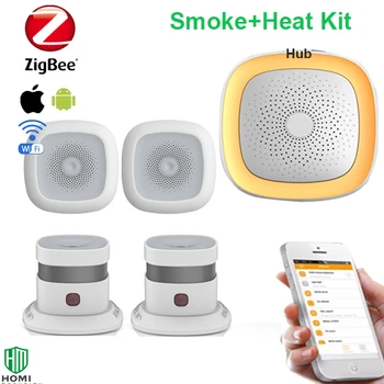 Wireless Wifi APP push fire alarm message smoke+heat detectors smoke and temperature sensors secure fire alarm system
Wireless Wifi APP push fire alarm message smoke+heat detectors smoke and temperature sensors secure fire alarm system