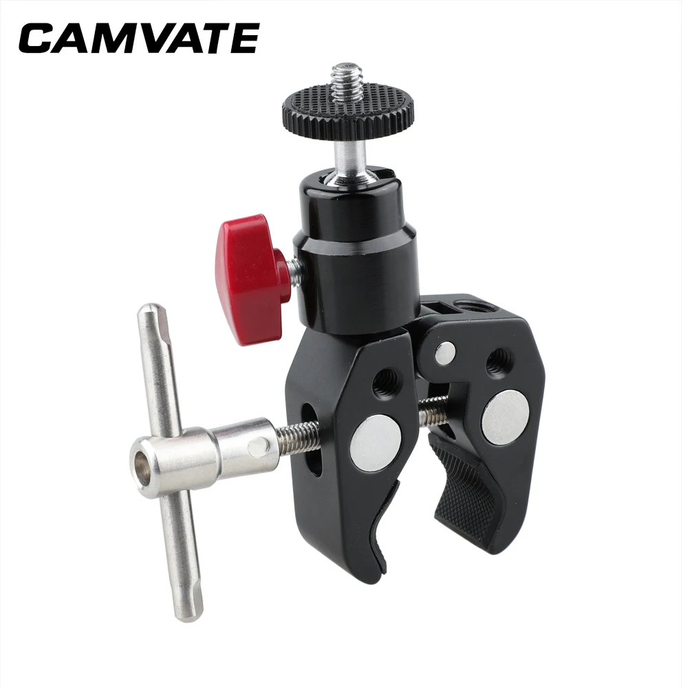 CAMVATE Universal Camera Tripod Bracket Mount Rod Clamp 15mm Ball Head 360 degree Rotate C1414
CAMVATE Universal Camera Tripod Bracket Mount Rod Clamp 15mm Ball Head 360 degree Rotate C1414