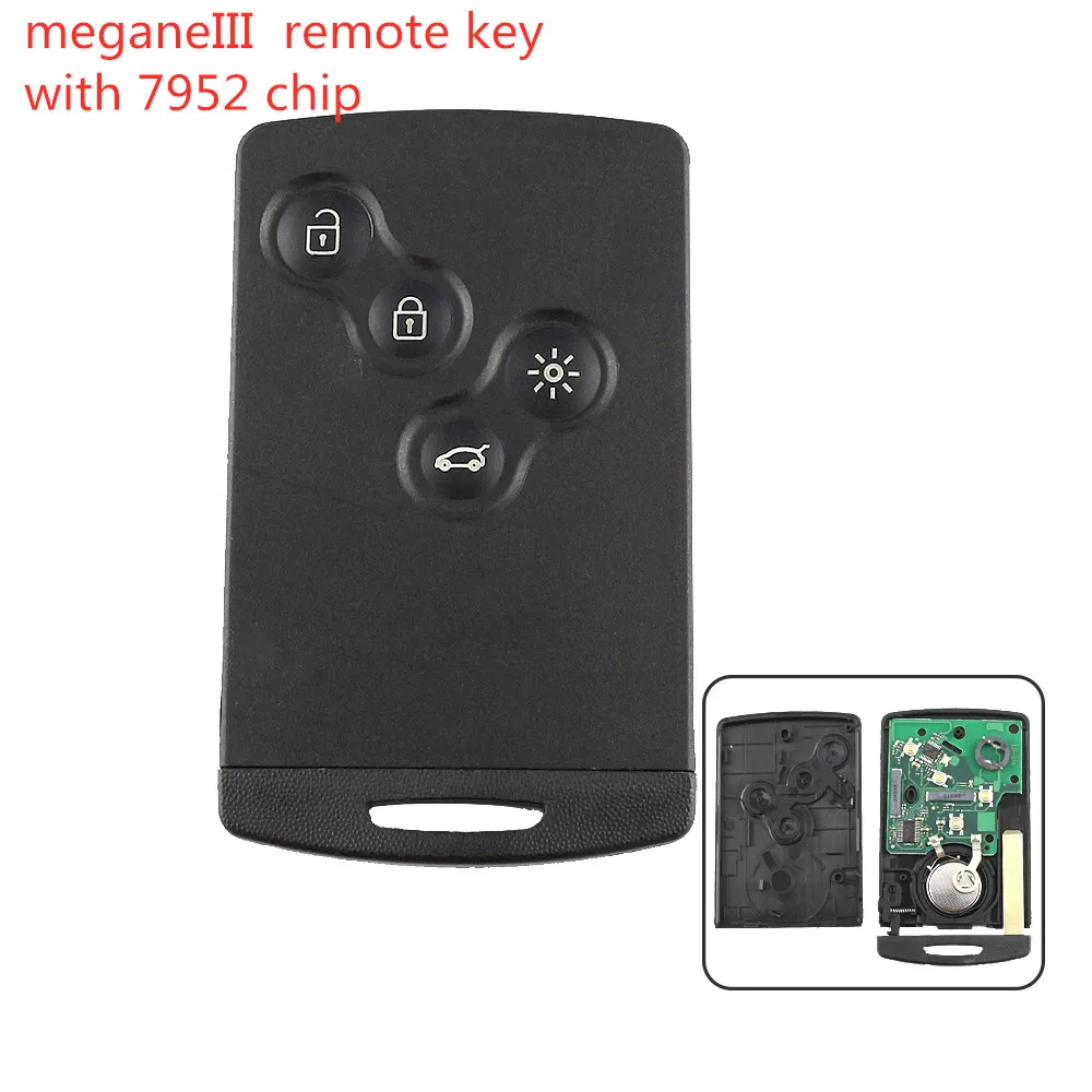 RIOOAK Remote Card Smart Car Key for Renault Megane 3 Remote key 4 button remote key 434mhz pcf7952 chip for Megane 3 key
RIOOAK Remote Card Smart Car Key for Renault Megane 3 Remote key 4 button remote key 434mhz pcf7952 chip for Megane 3 key