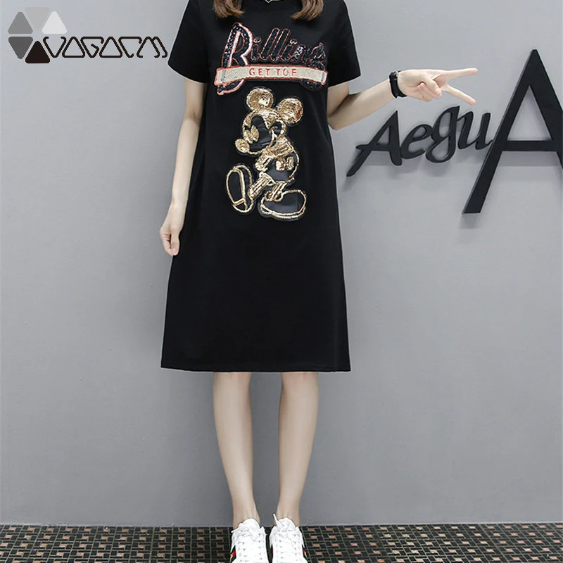 2019 Summer Dresses Minnie Mouse Printing Female High Quality Fashion Loose Short-sleeved Midi Dress Women Plus Size M-4XL Dress
2019 Summer Dresses Minnie Mouse Printing Female High Quality Fashion Loose Short-sleeved Midi Dress Women Plus Size M-4XL Dress