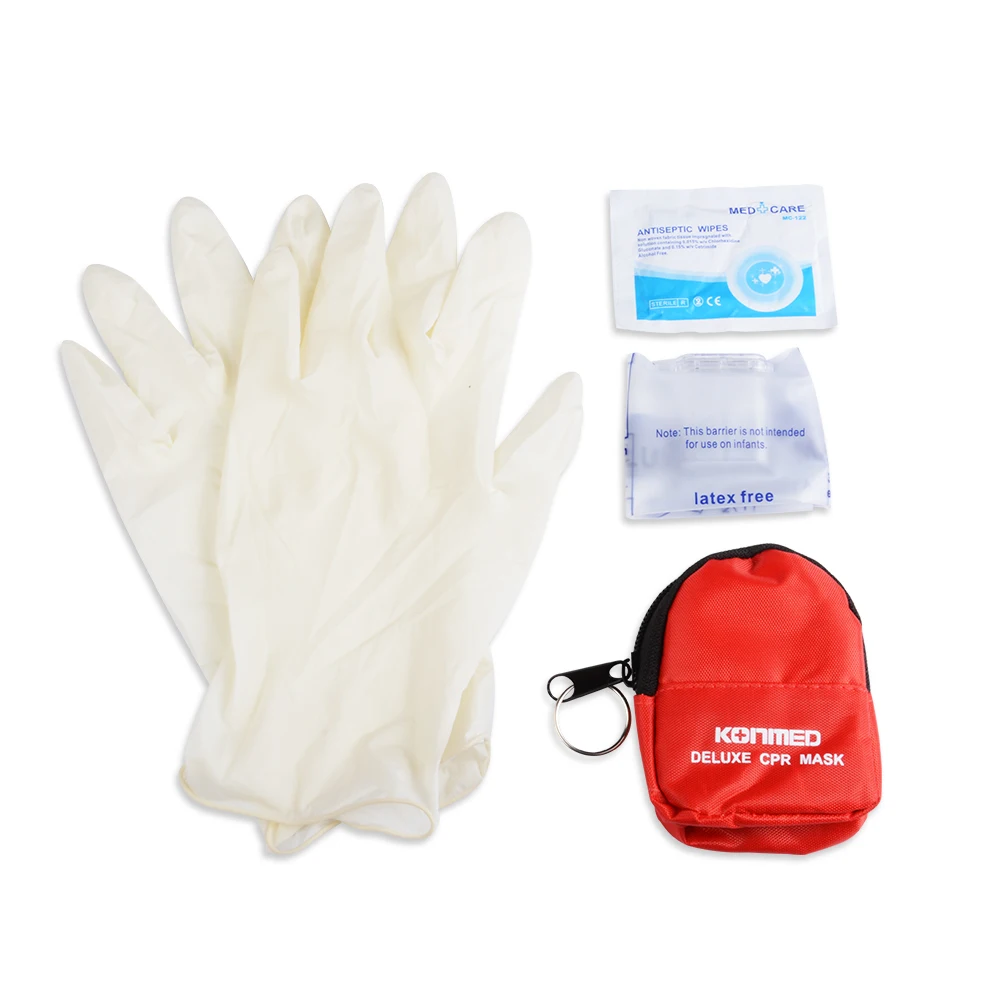2 Pieces Emergency First Aid CPR Rescue Mask Keys Chian CPR Face Shield Mini Kits With Wipes Gloves
2 Pieces Emergency First Aid CPR Rescue Mask Keys Chian CPR Face Shield Mini Kits With Wipes Gloves