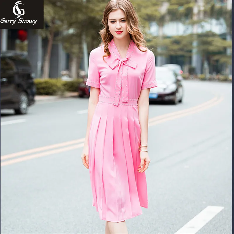 Long dress summer 2018 Dress for girl Pleated printing Ropa mujer nail bead dresses for women Free Shipping
Long dress summer 2018 Dress for girl Pleated printing Ropa mujer nail bead dresses for women Free Shipping