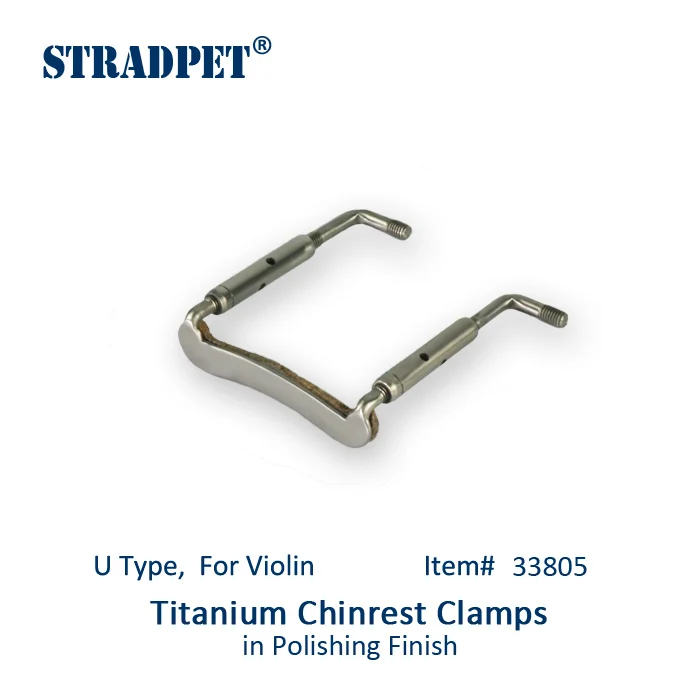 STRADPET Titanium U-Type Chinrest Clamps with Pitch 42mm for Violin in Titanium Bright, Violin Accessories
STRADPET Titanium U-Type Chinrest Clamps with Pitch 42mm for Violin in Titanium Bright, Violin Accessories