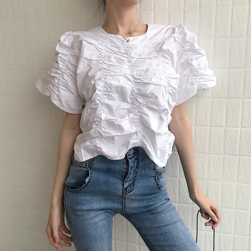 Alien Kitty White Blouses Woman 2019 New Summer Vintage Short Sleeve Solid Korean Style Sexy Cropped Top Women Camisas Mujer
Alien Kitty White Blouses Woman 2019 New Summer Vintage Short Sleeve Solid Korean Style Sexy Cropped Top Women Camisas Mujer