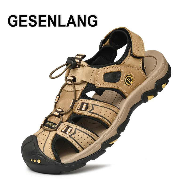Men's Outdoor Hiking Sandals Big Size Closed Toe Genuine Leather Male Beach Shoes Breathable Nonslip Walking Fisherman Shoes New
Men's Outdoor Hiking Sandals Big Size Closed Toe Genuine Leather Male Beach Shoes Breathable Nonslip Walking Fisherman Shoes New