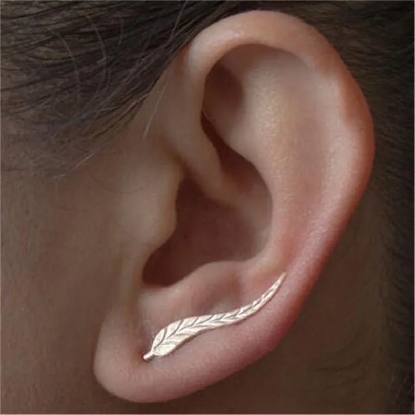 Ahmed Jewelry Fashion Girl Silver Alloy Ear Sweep Wrap Lady Ear Climber Leafs Ear Stud Earrings QLM Brincos Bijoux Popular
Ahmed Jewelry Fashion Girl Silver Alloy Ear Sweep Wrap Lady Ear Climber Leafs Ear Stud Earrings QLM Brincos Bijoux Popular