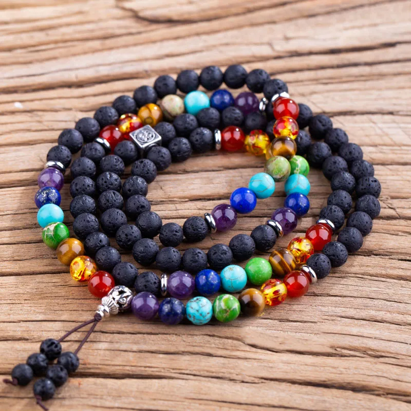 2019 8mm Buddhism Lava Stone 7 Chakra Bracelet Spiritual Men Rosary Prayer Beads 108 Mala Bracelets Yoga Tibetan Jewelry BY-02
2019 8mm Buddhism Lava Stone 7 Chakra Bracelet Spiritual Men Rosary Prayer Beads 108 Mala Bracelets Yoga Tibetan Jewelry BY-02