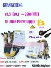 ASIC mineiro BTC mineiro novo 1U PSU 2500w 12V porta 6pin * 13 Adequado para Antminer S9k s9 ebit E9i E9 + E10.1.2.3 E9.3 Z1 WhatsMiner M3(China)