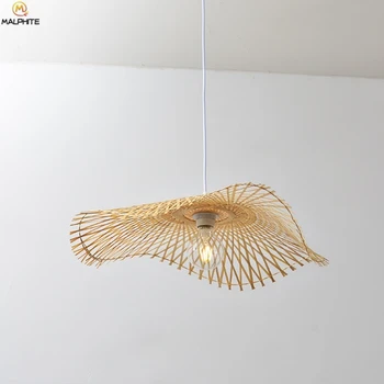 Modern Bamboo Lotus Leaf Pendant Lamps Hand Knitting Pendant Lights Living Room Hanging Lighting Home Decor Fixtures Luminaria
Modern Bamboo Lotus Leaf Pendant Lamps Hand Knitting Pendant Lights Living Room Hanging Lighting Home Decor Fixtures Luminaria