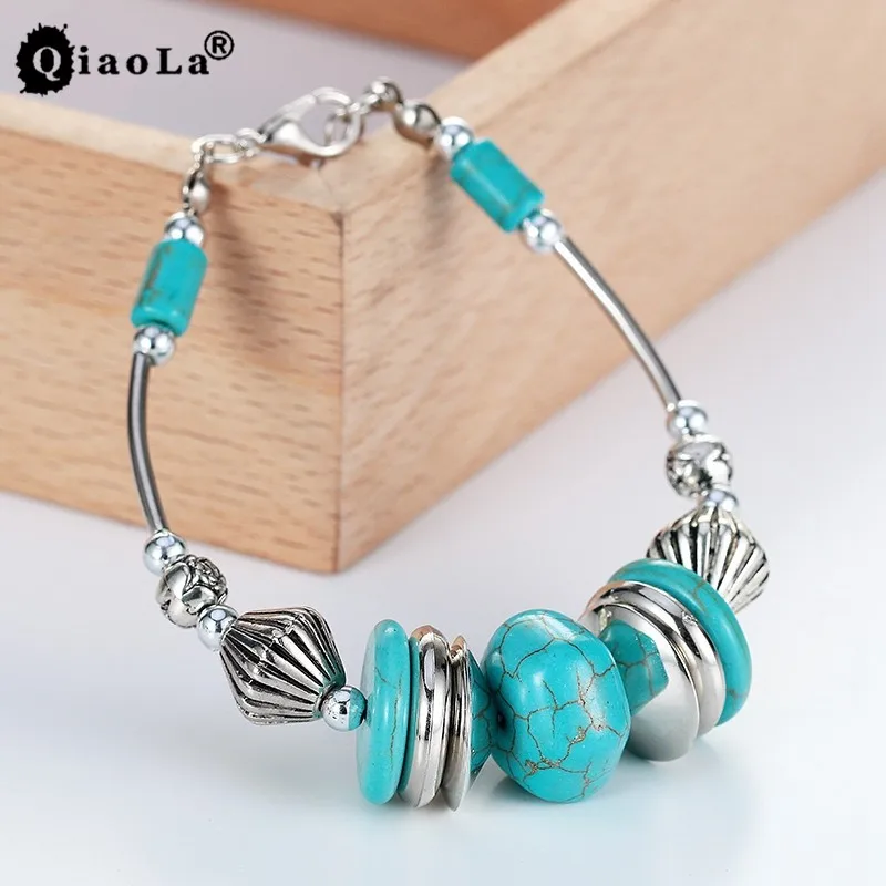 Fashion Handmade Green Stone Charms Bracelets Tibet Alloy Vintage Silver Tone Carved Beaded Bracelets Bijoux Girls Jewelry
Fashion Handmade Green Stone Charms Bracelets Tibet Alloy Vintage Silver Tone Carved Beaded Bracelets Bijoux Girls Jewelry