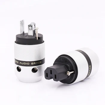 Pair Hi End Audio Rhodium Plated US AC Power Plug HIFI Audio Grade Copper US plug & IEC DIY Power Cord Cable
Pair Hi End Audio Rhodium Plated US AC Power Plug HIFI Audio Grade Copper US plug & IEC DIY Power Cord Cable