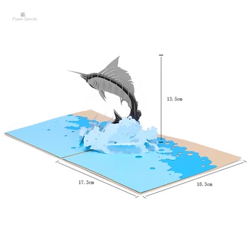 PAPER SPIRITZ Sailfish Cards laser 3D Cut Paper Pop Up Card With Envelope Thank You Invitations Greeting Thanks kid Invitation
PAPER SPIRITZ Sailfish Cards laser 3D Cut Paper Pop Up Card With Envelope Thank You Invitations Greeting Thanks kid Invitation