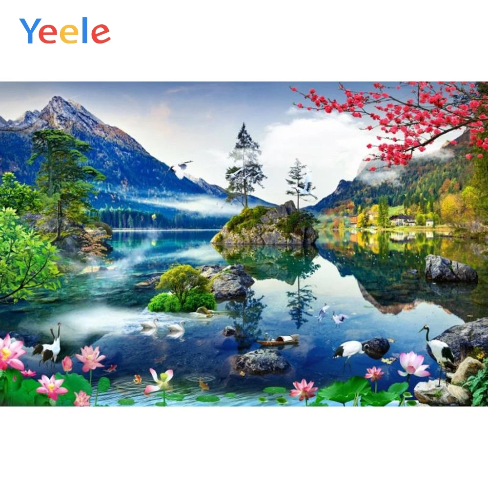 Yeele River Mountains Swans Nature Scenery Portrait Photography Background Customized Photographic Backdrop For Photo Studio 
Yeele River Mountains Swans Nature Scenery Portrait Photography Background Customized Photographic Backdrop For Photo Studio