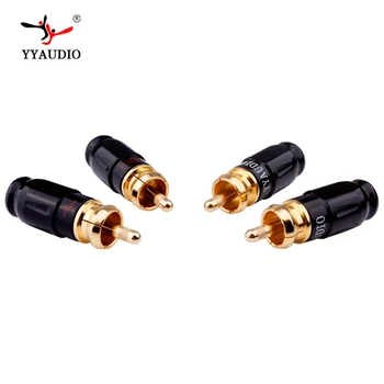 YYAUDIO 4pcs/lot DIY RCA Plug HIFI Gold plated RCA Male Audio Connector For Audio Cable Free Shipping
YYAUDIO 4pcs/lot DIY RCA Plug HIFI Gold plated RCA Male Audio Connector For Audio Cable Free Shipping