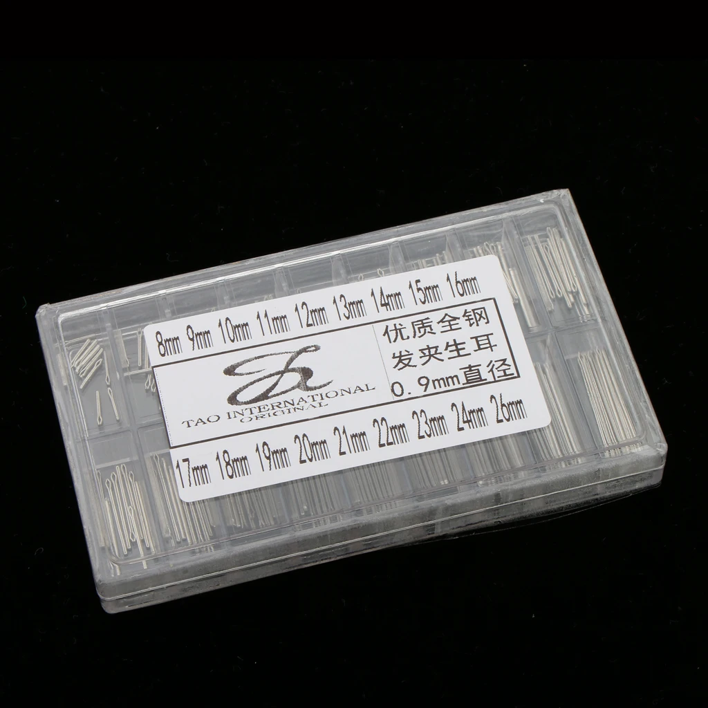 360 Pieces Wholesale Bulk Professional Stainless Steel Watch Spring Bar Strap Pins with Clear Box Storage Holder