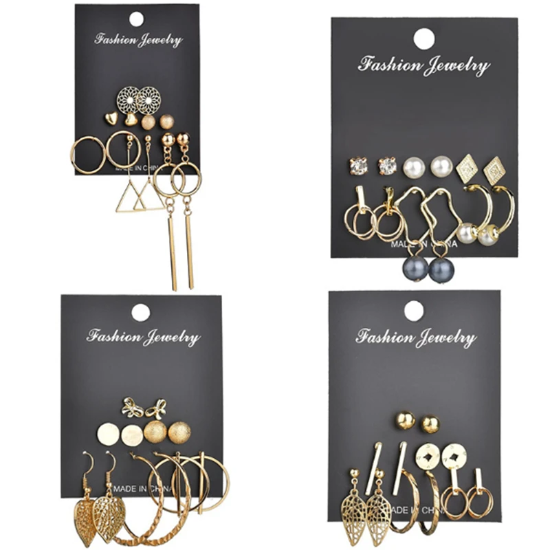 Ailodo 6 Pcs/Set Simple Fashion Earrings Set For Women Girls Gold Color Geometric Round Triangle Femme Earrings Bijoux LD131
Ailodo 6 Pcs/Set Simple Fashion Earrings Set For Women Girls Gold Color Geometric Round Triangle Femme Earrings Bijoux LD131