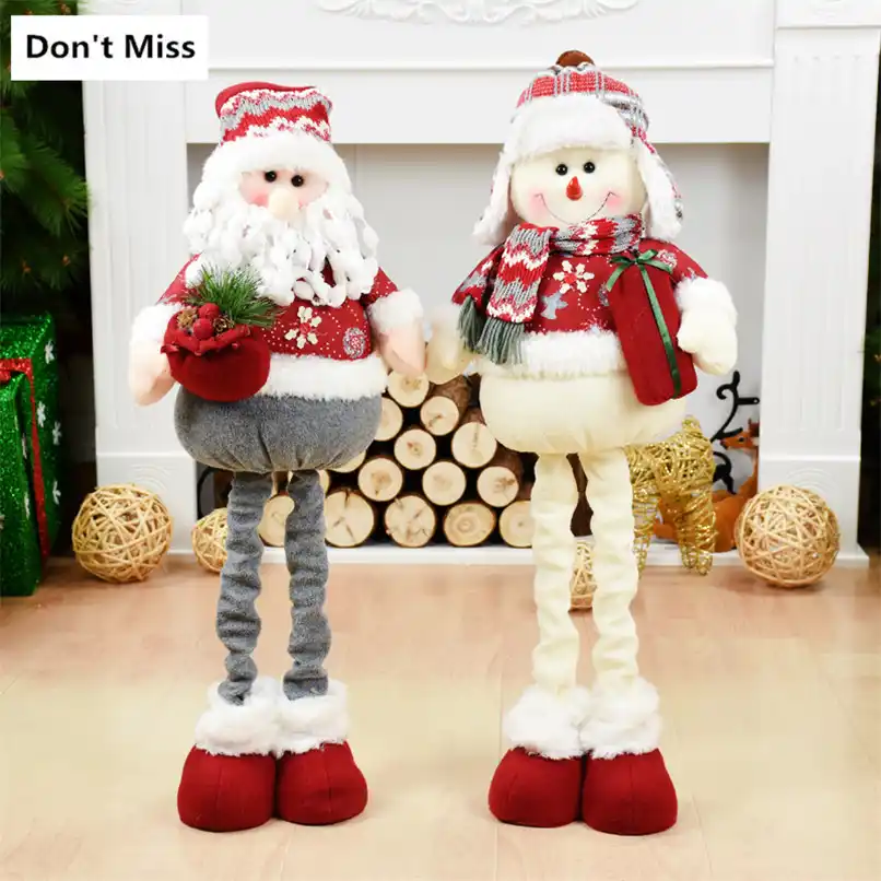 natal christmas gift cloth santa claus snowman dolls big size