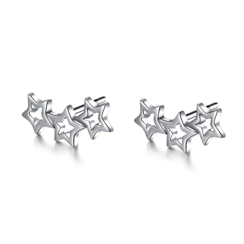VOJEFEN 925 Sterling Silver irregular Five-pointed Star Piercing Stud Post Earrings 3 Pentagrams Stars Ear Studs Earrings
VOJEFEN 925 Sterling Silver irregular Five-pointed Star Piercing Stud Post Earrings 3 Pentagrams Stars Ear Studs Earrings