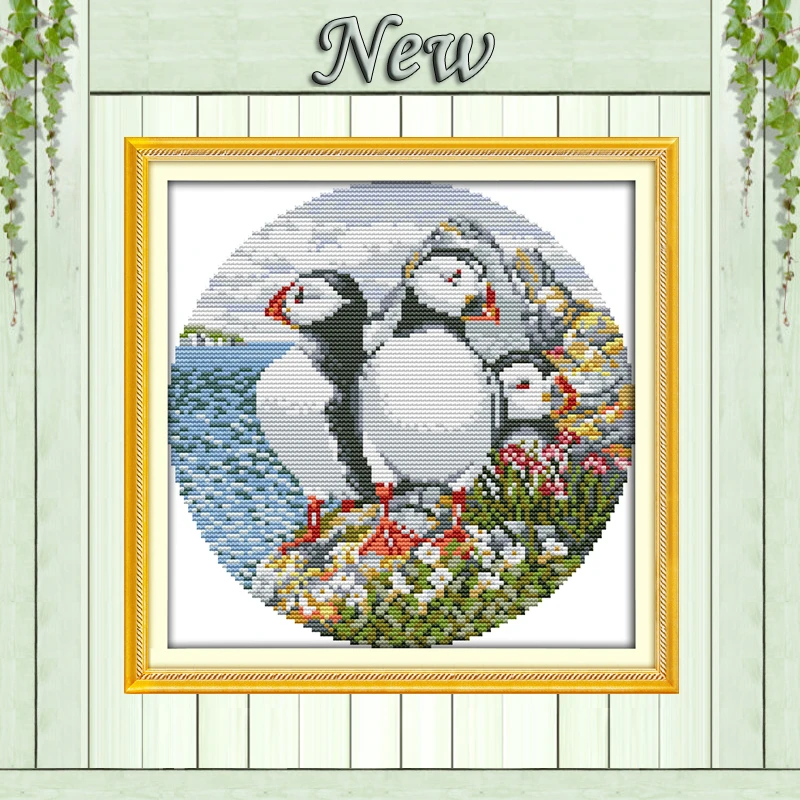 Three penguins animal paintings counted print on canvas DMC 11CT 14CT kits Joy Sunday Cross Stitch embroidery needlework Sets
Three penguins animal paintings counted print on canvas DMC 11CT 14CT kits Joy Sunday Cross Stitch embroidery needlework Sets