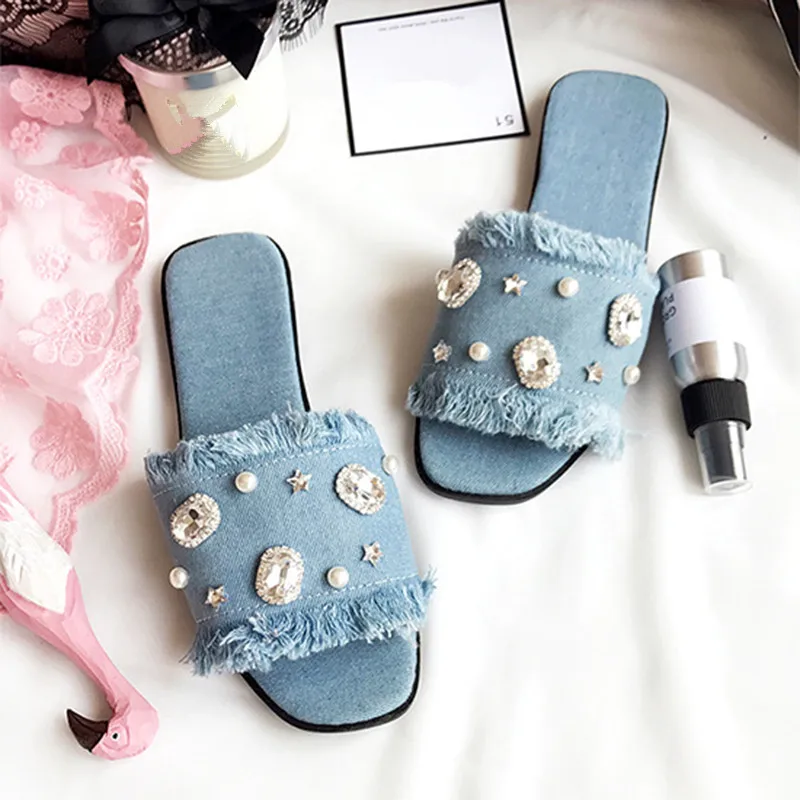 crystal denim slippers woman square toe tassel pearl decorate jeans slides ladies star studs rhinestone flip flops female shoes
crystal denim slippers woman square toe tassel pearl decorate jeans slides ladies star studs rhinestone flip flops female shoes