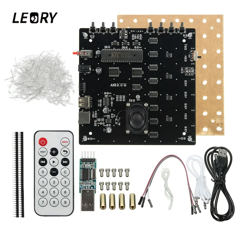 LEORY DIY 3D Light Cube Kit Blue LED MP3 Music Spectrum DIY Electronic Kits 8x8x8 512LED Display Electronic Production DIY kits
LEORY DIY 3D Light Cube Kit Blue LED MP3 Music Spectrum DIY Electronic Kits 8x8x8 512LED Display Electronic Production DIY kits