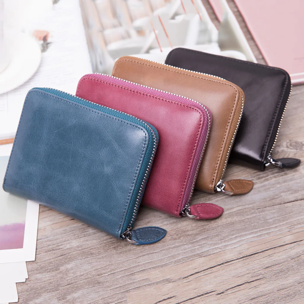 Women's purse zipper Leather ladies wallet leather Anti-theft Card Bag Wallet Holder Men's Card Package 24 Bit credit cards
Women's purse zipper Leather ladies wallet leather Anti-theft Card Bag Wallet Holder Men's Card Package 24 Bit credit cards