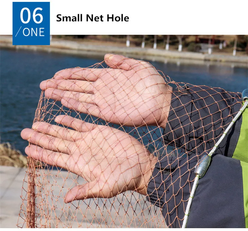 High Strength Small Mesh Casting Fishing Network American 240cm 300cm Diameter Hand Cast Net Fishing Tools (11)